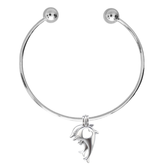 DIY Dolphins Heart Charm Bracelet