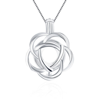 14mm Flower Sterling Silver Pendant (Fits Pearls up to 14mm in Size)