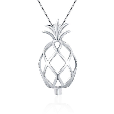 14mm Pineapple Sterling Silver Pendant (Fits Pearls up to 14mm in Size)