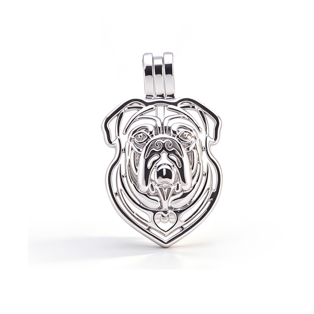 Bulldog Keepsake Cage Pendant