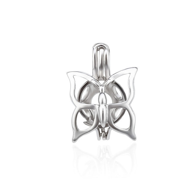 Keepsake Butterfly 3 Pearl Cage Charm (Charm Only — Bracelet or Necklace Not Included)