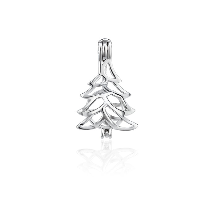 Keepsake Christmas Tree Pearl Cage Charm (Charm Only — Bracelet or Necklace Not Included)