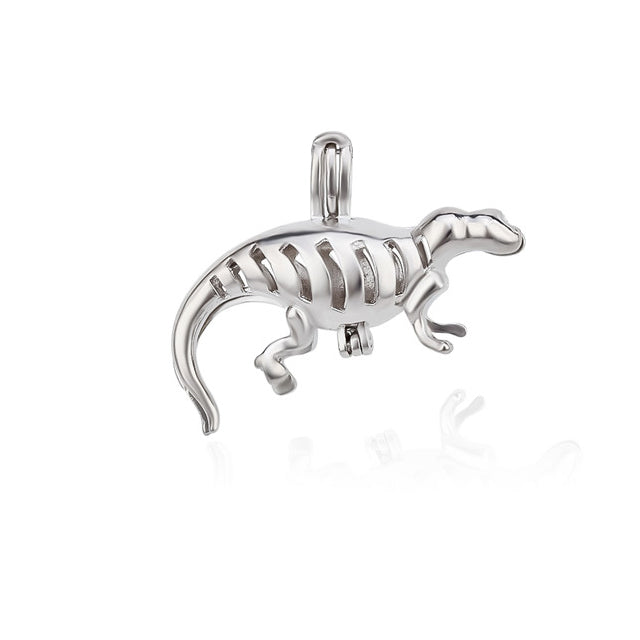 Keepsake Dinosaur Pearl Cage Charm (Charm Only — Bracelet or Necklace Not Included)