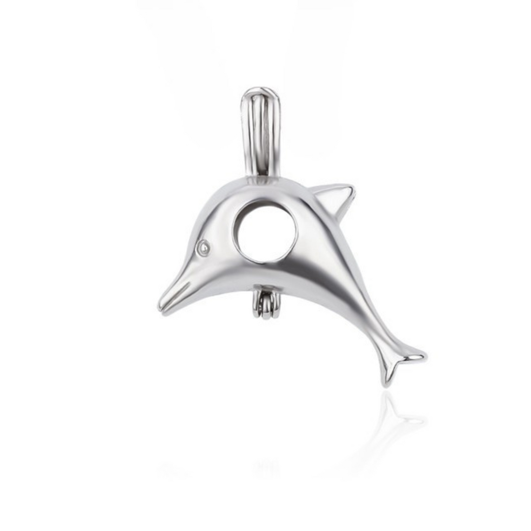 Keepsake Dolphin Pearl Cage Charm (Charm Only — Bracelet or Necklace Not Included)
