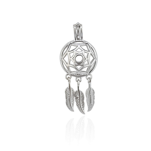 Keepsake Dream Catcher Pearl Cage Charm (Charm Only — Bracelet or Necklace Not Included)