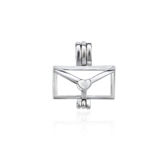 Keepsake Envelope Pearl Cage Charm (Charm Only — Bracelet or Necklace Not Included)