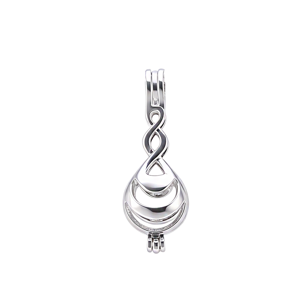 Eternity Bracelet with Keepsake Cage Pendant