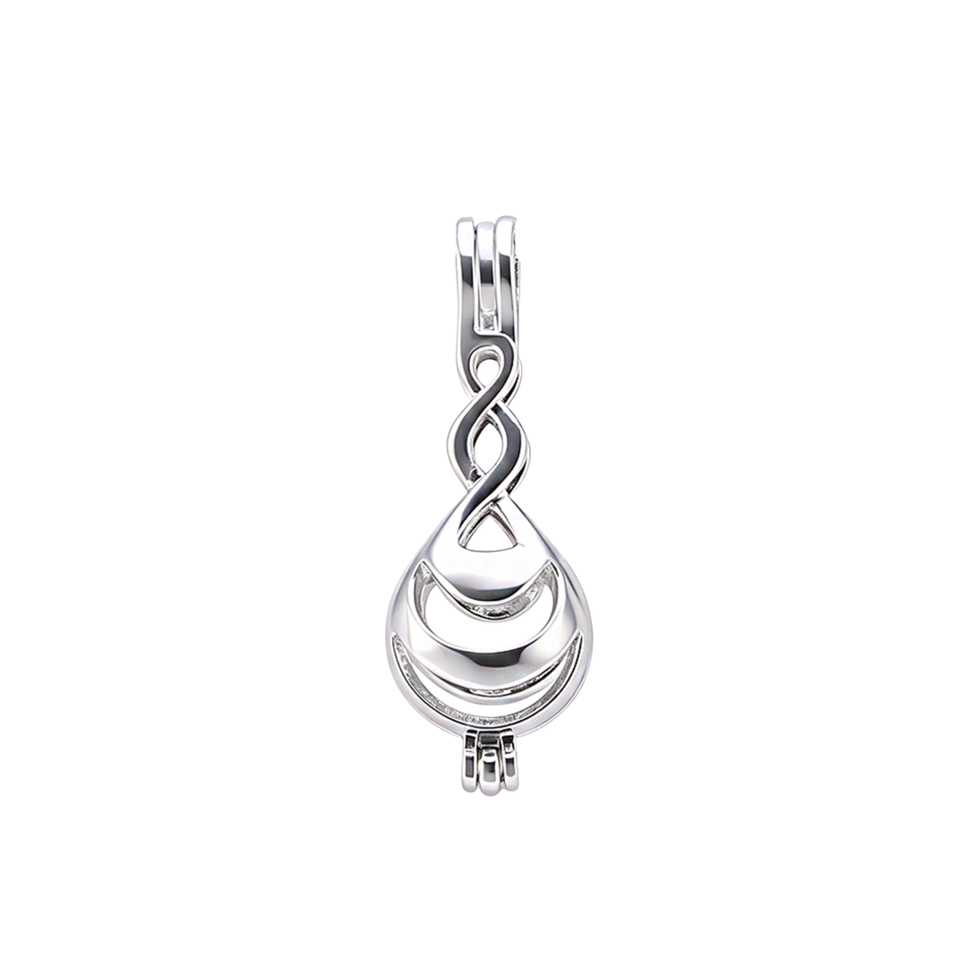 Eternity Bracelet with Keepsake Cage Pendant
