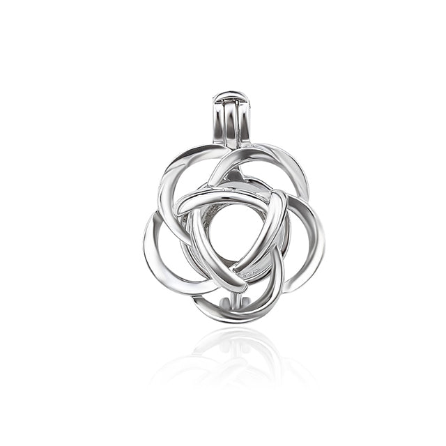 Keepsake Flower Pearl Cage Charm (Charm Only — Bracelet or Necklace Not Included)