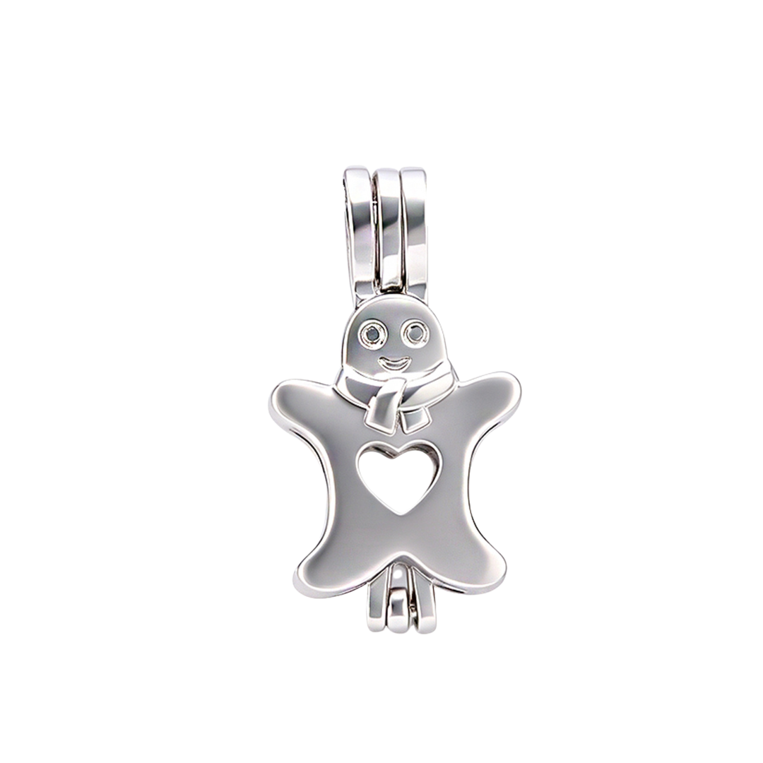 Gingerbread Keepsake Cage Pendant