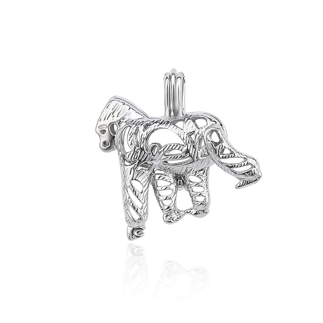 Keepsake Gorilla Pearl Cage Charm (Charm Only — Bracelet or Necklace Not Included)