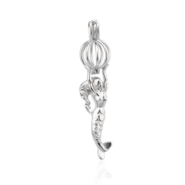 Keepsake Mermaid Pearl Cage Charm (Charm Only — Bracelet or Necklace Not Included)