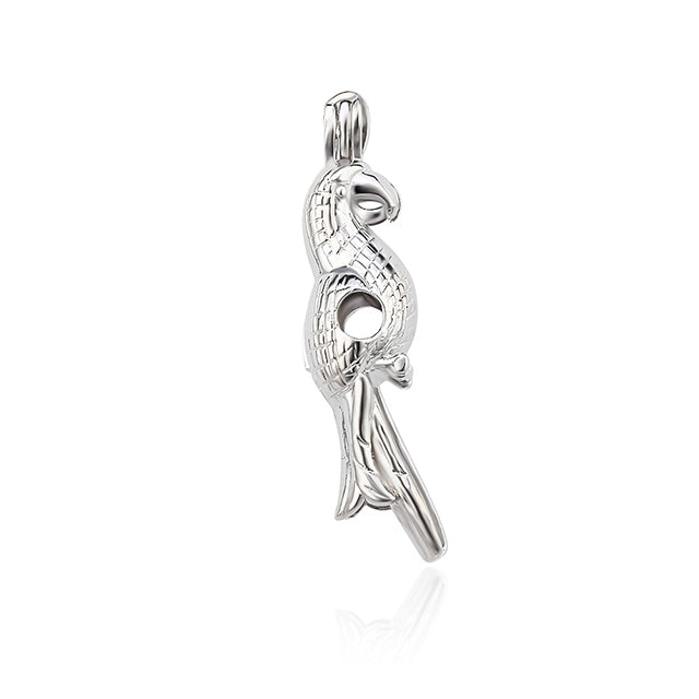 Keepsake Parrot Pearl Cage Charm (Charm Only — Bracelet or Necklace Not Included)