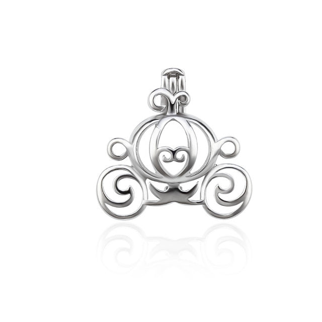 Keepsake Princess Carriage Pearl Cage Charm (Charm Only — Bracelet or Necklace Not Included)