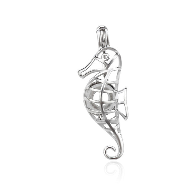 Keepsake Seahorse Pearl Cage Charm (Charm Only — Bracelet or Necklace Not Included)