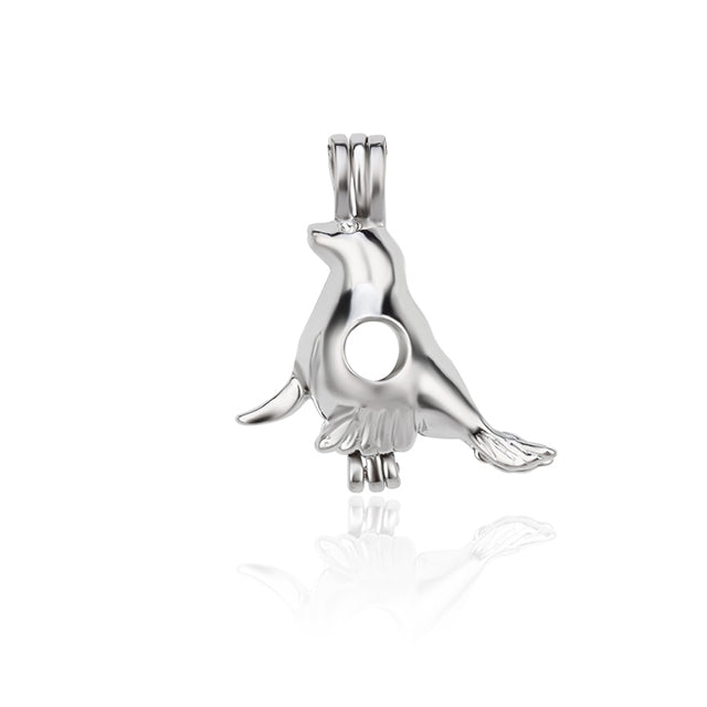 Keepsake Sea Lion Pearl Cage Charm (Charm Only — Bracelet or Necklace Not Included)