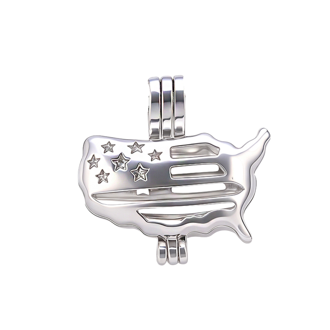 USA Keepsake Cage Pendant (CHARM ONLY)