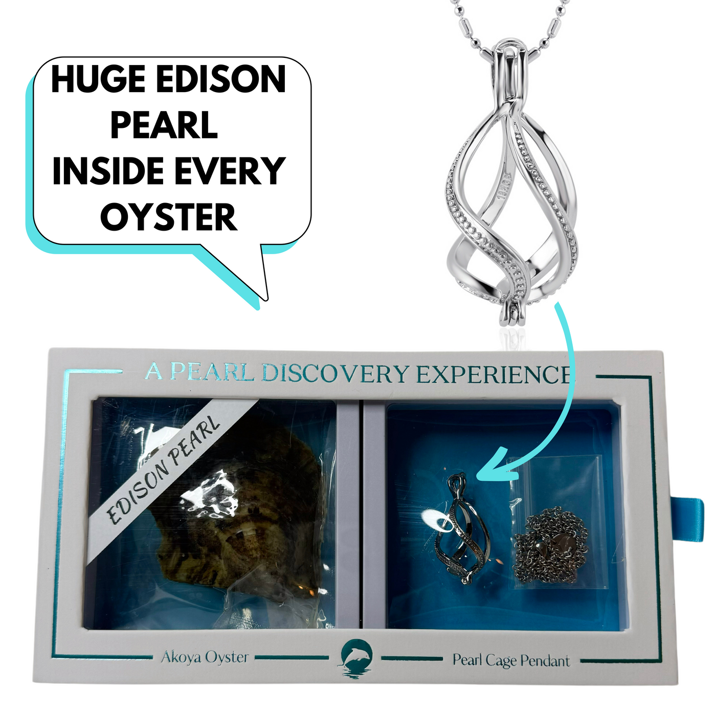 DIY Edison Pearl with 14MM LGDROP Keepsake Necklace