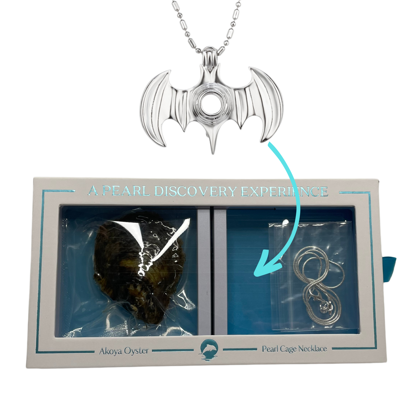 DIY Bat Keepsake Pearl Discover Necklace