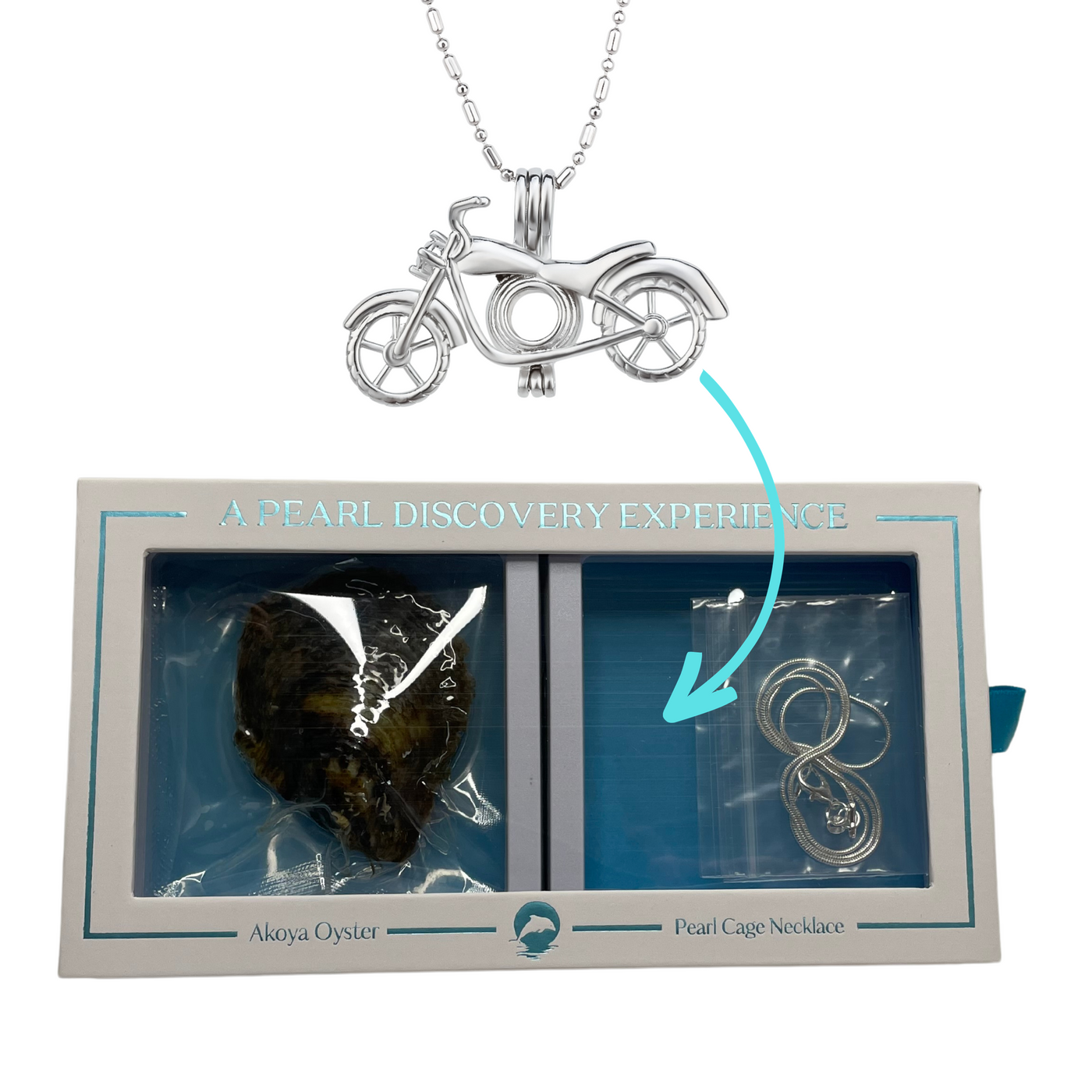 DIY Motorcycle Keepsake Pearl Discover Necklace
