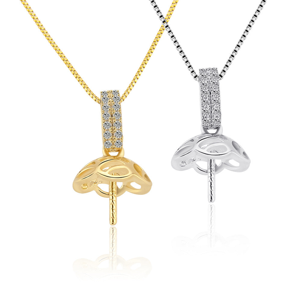 Drilled Gold Delicate Necklace (GOLD)