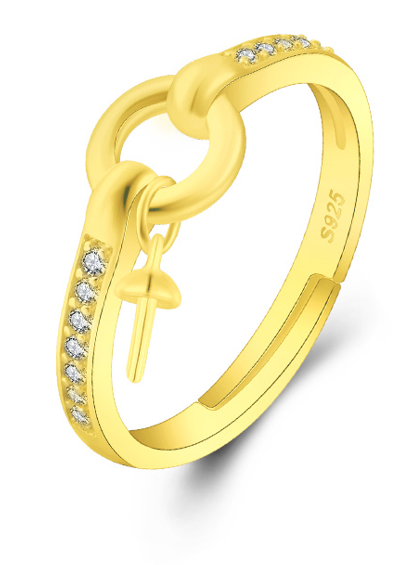 Drill BOUND Ring, Adjustable Size, Sterling Silver