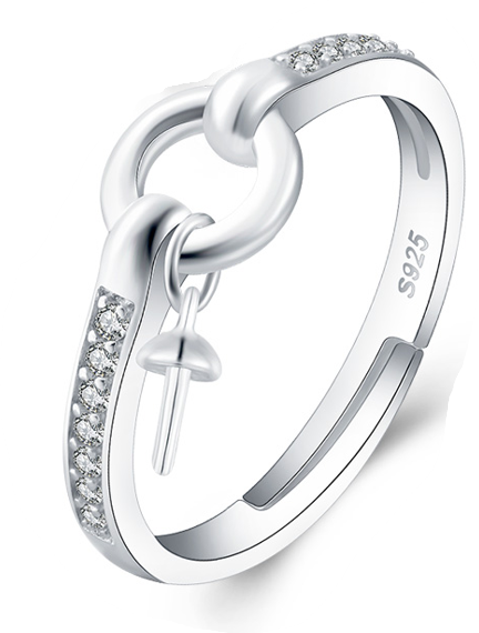 Drill BOUND Ring, Adjustable Size, Sterling Silver