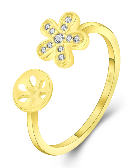 Drill BRIGHT Ring, Adjustable Size, Sterling Silver