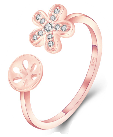 Drill BRIGHT Ring, Adjustable Size, Sterling Silver