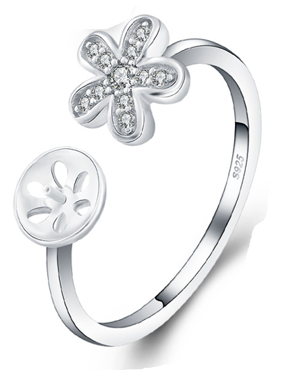 Drill BRIGHT Ring, Adjustable Size, Sterling Silver