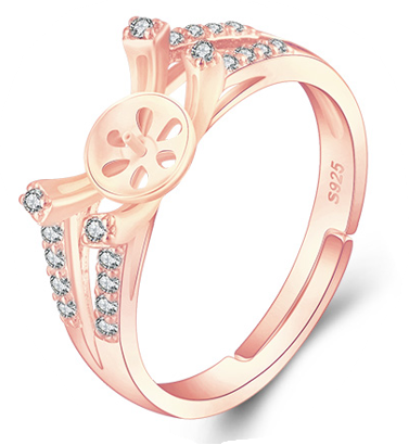 Drill CREST Ring, Adjustable Size, Sterling Silver