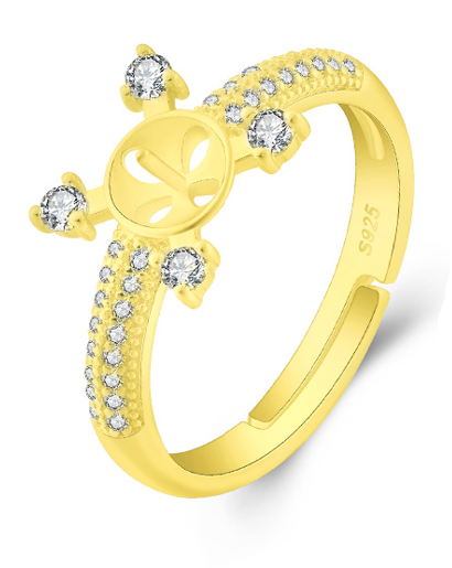 Drill DESIRE Ring, Adjustable Size, Sterling Silver