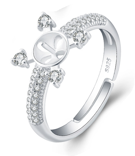 Drill DESIRE Ring, Adjustable Size, Sterling Silver