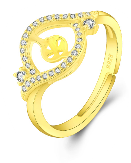 Drill ECLIPSE Ring, Adjustable Size, Sterling Silver
