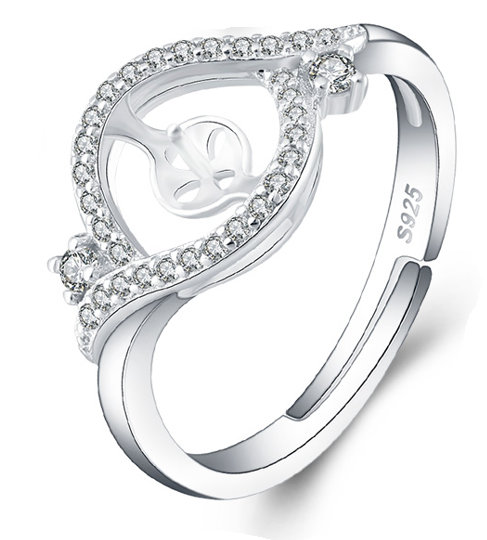 Drill ECLIPSE Ring, Adjustable Size, Sterling Silver