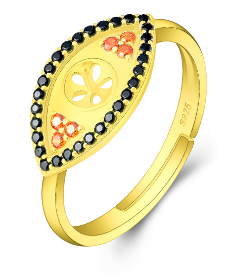 Drill EYELINE Ring, Adjustable Size, Sterling Silver