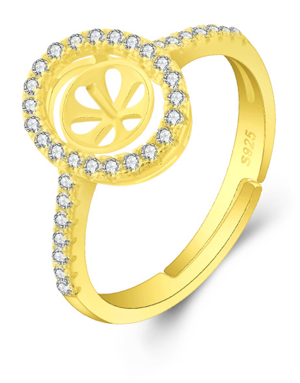 Drill HALO Ring, Adjustable Size, Sterling Silver