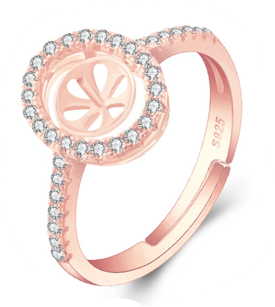 Drill HALO Ring, Adjustable Size, Sterling Silver