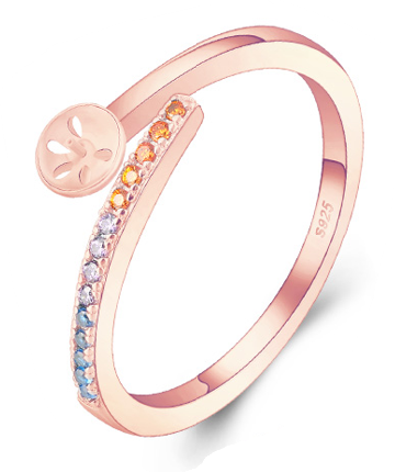Drill SUNCREST Ring, Adjustable Size, Sterling Silver