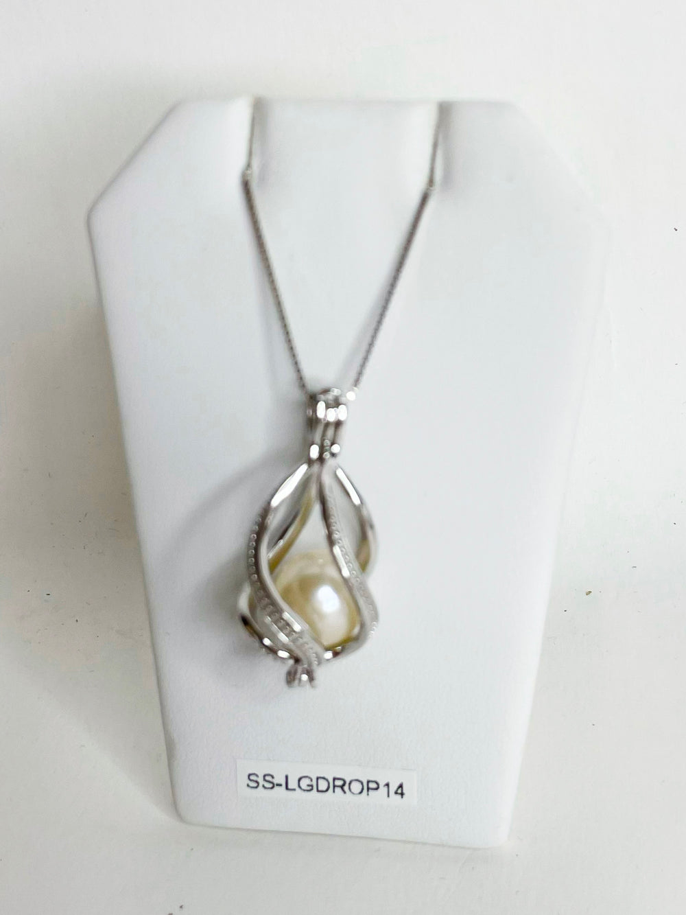 14mm Elegant Spiral Sterling Silver Pendant (Fits Pearls up to 14mm in Size)