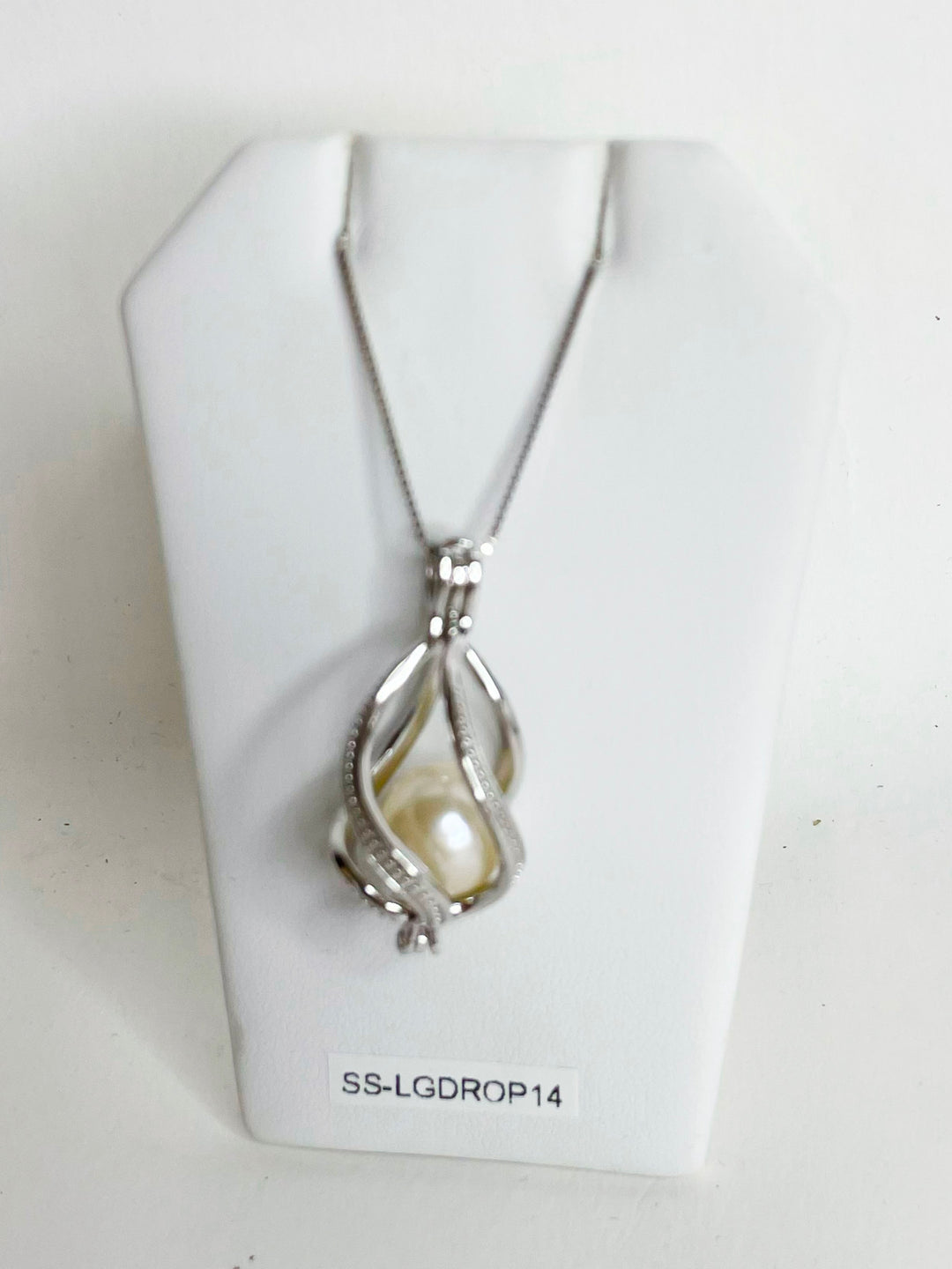 14mm Elegant Spiral Sterling Silver Pendant (Fits Pearls up to 14mm in Size)