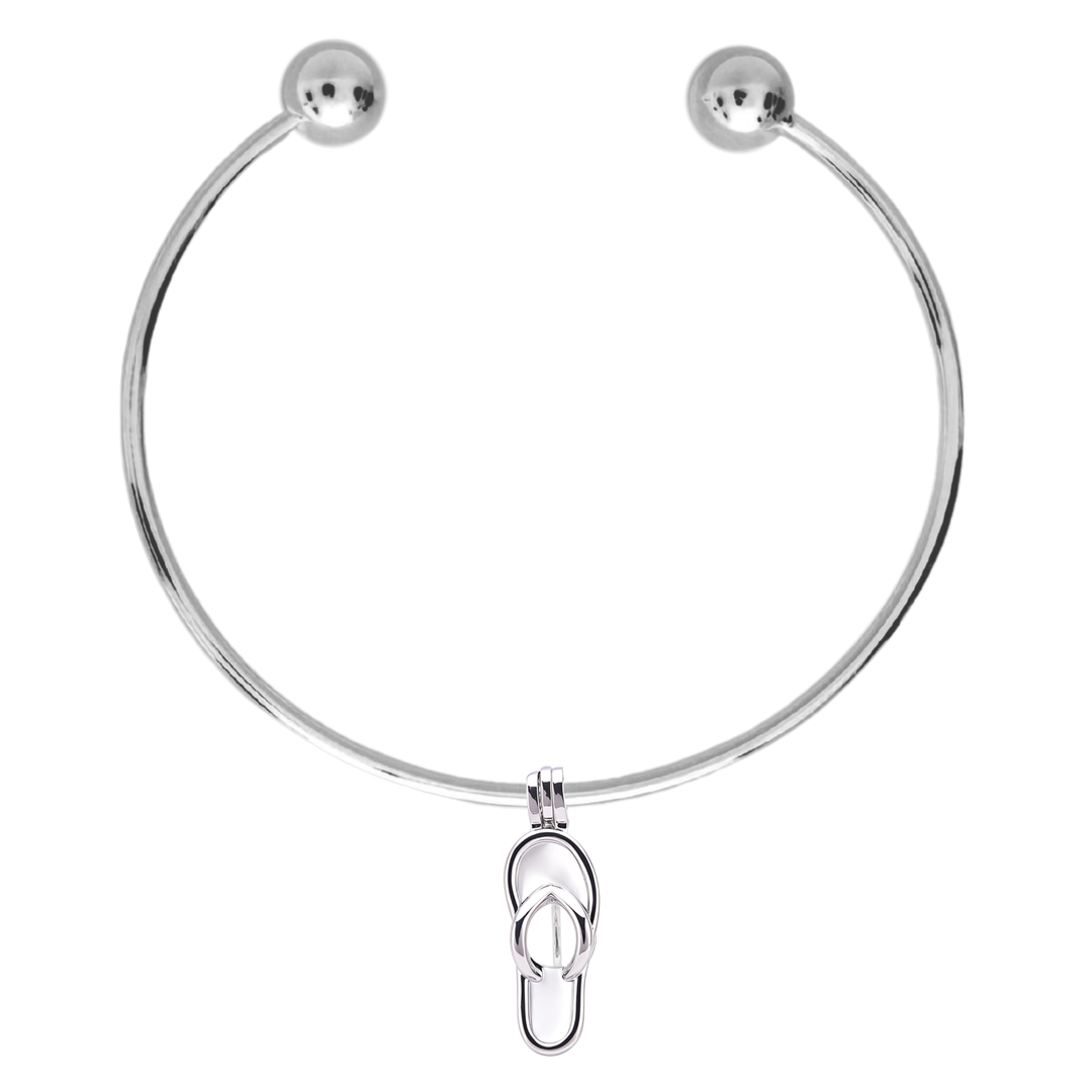Flip Flops 2 Bracelet with Keepsake Cage Pendant