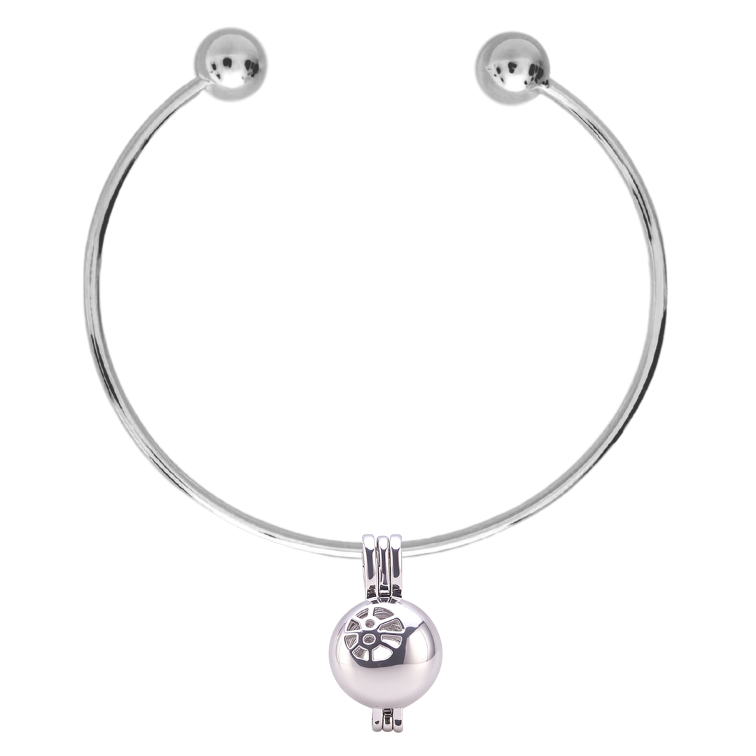 Sunburst Bracelet with Keepsake Cage Pendant