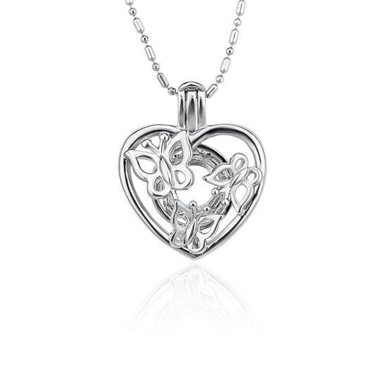 DIY BUTTERFLY HEART Pearl Discover Necklace