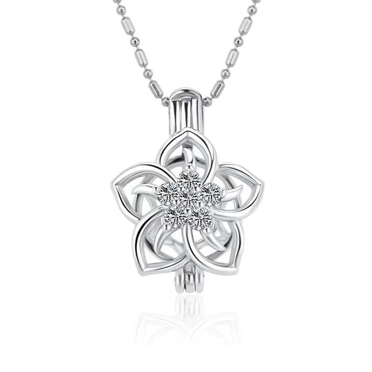 DIY Flower Jewel Pearl Discover Necklace