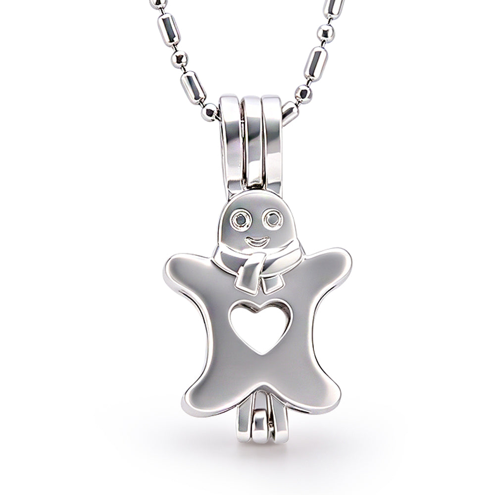 Gingerbread Keepsake Cage Pendant