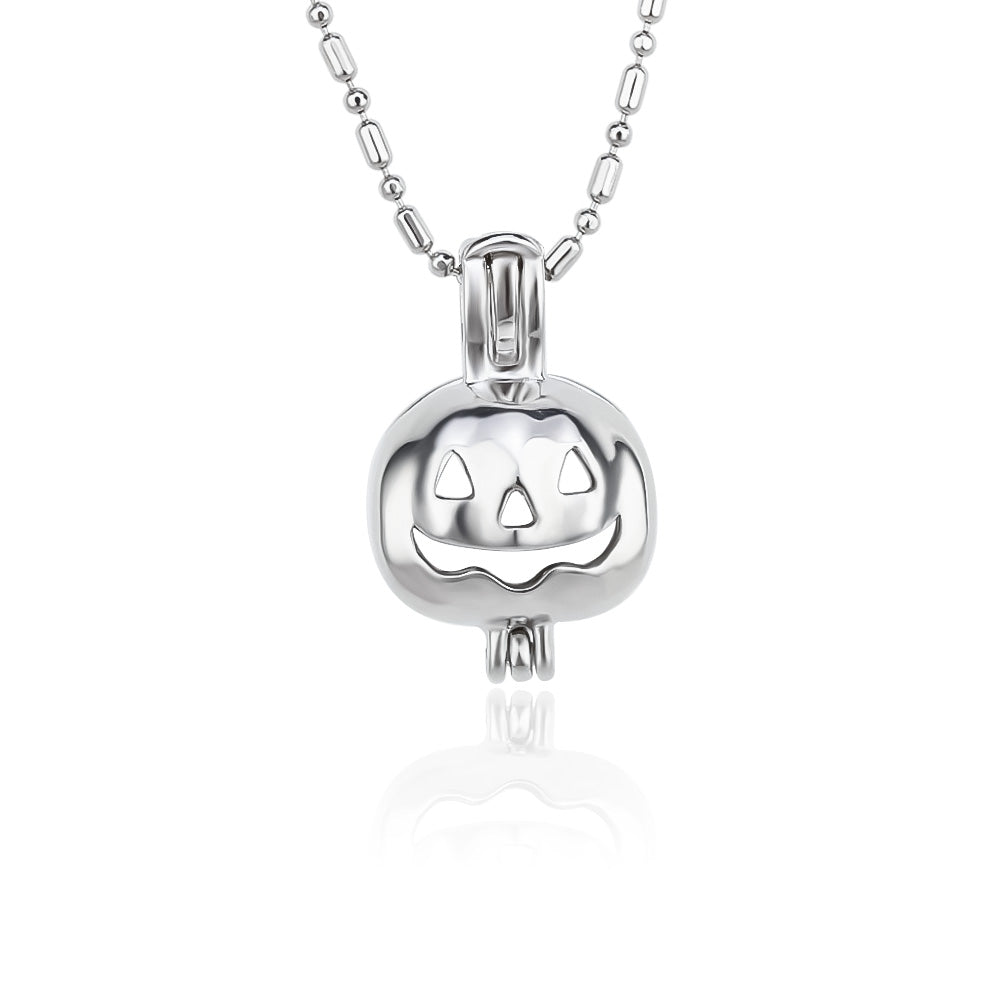DIY Jack O Lantern Keepsake Pearl Discover Necklace
