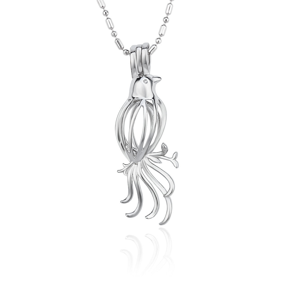 DIY Peacock Keepsake Pearl Discover Necklace