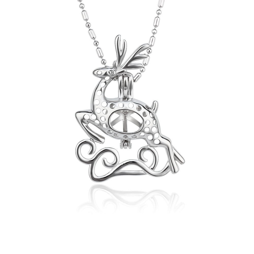 DIY Christmas Raindeer Keepsake Pearl Discover Necklace