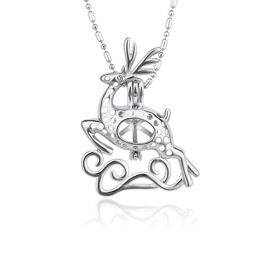 DIY Christmas Raindeer Keepsake Pearl Discover Necklace